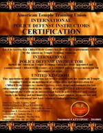 Police Defencese Instructor Certificate (USA)